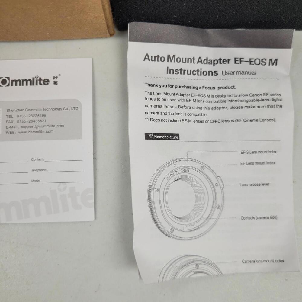 Lens Adapter Commlite CM-EF-EOS R for Canon EF/EF-S Lens to EOS R RF Mount - Picture 3 of 7